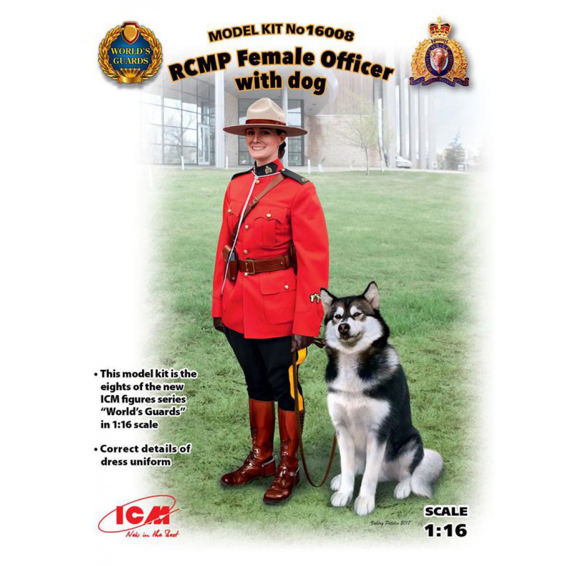Icm - RCMP Female Officer with dog - 1:16e - ICM - Accessoires et pièces