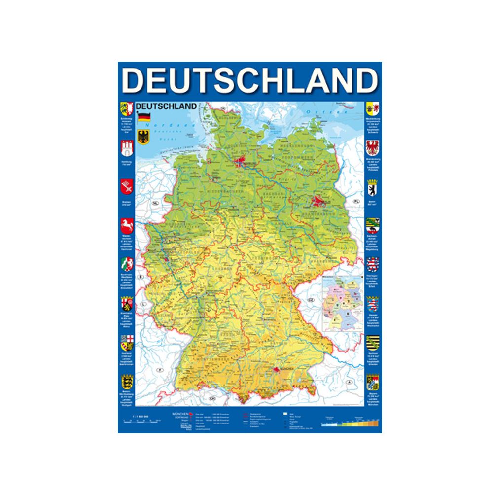 Schmidt - Puzzle 1000 pièces : Cartes de l'Allemagne - Animaux