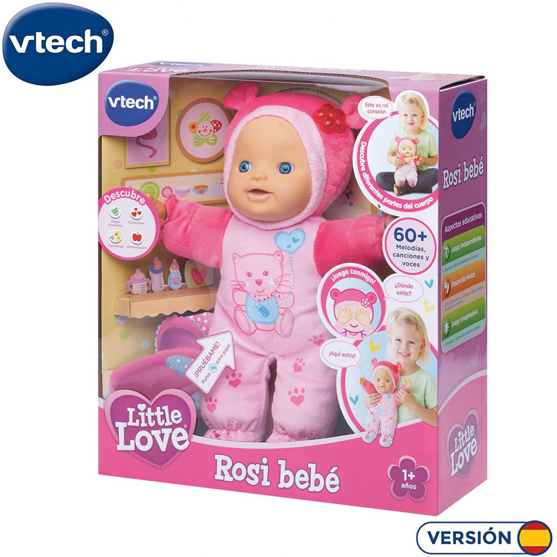 Vtech - VTech ? Little Love Rita aprende a Parler, poupée Interactive Little Love - Rosi 19.3 x 15.5 x 9.1 - Poupons