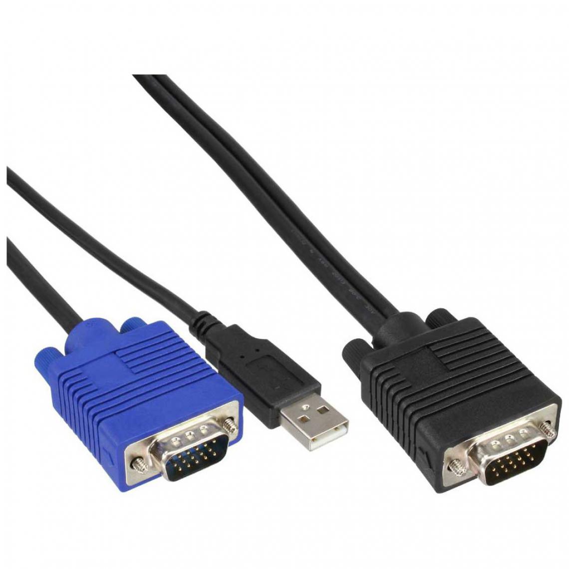 Educa Borras - KVM Jeu de câbles, InLine®, USB, pour 19" KVM Commutateur longueur 3m - Les grands classiques