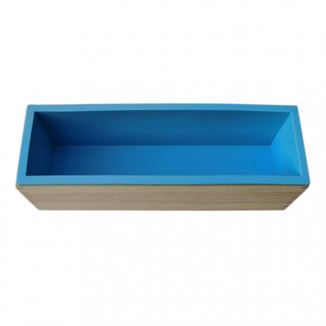 marque generique - Boîte Rectangulaire En Bois De Moule De Pain De Silicone De Savon Rectangulaire Pour Le Savon 42oz Bleu - meuble bas salle de bain