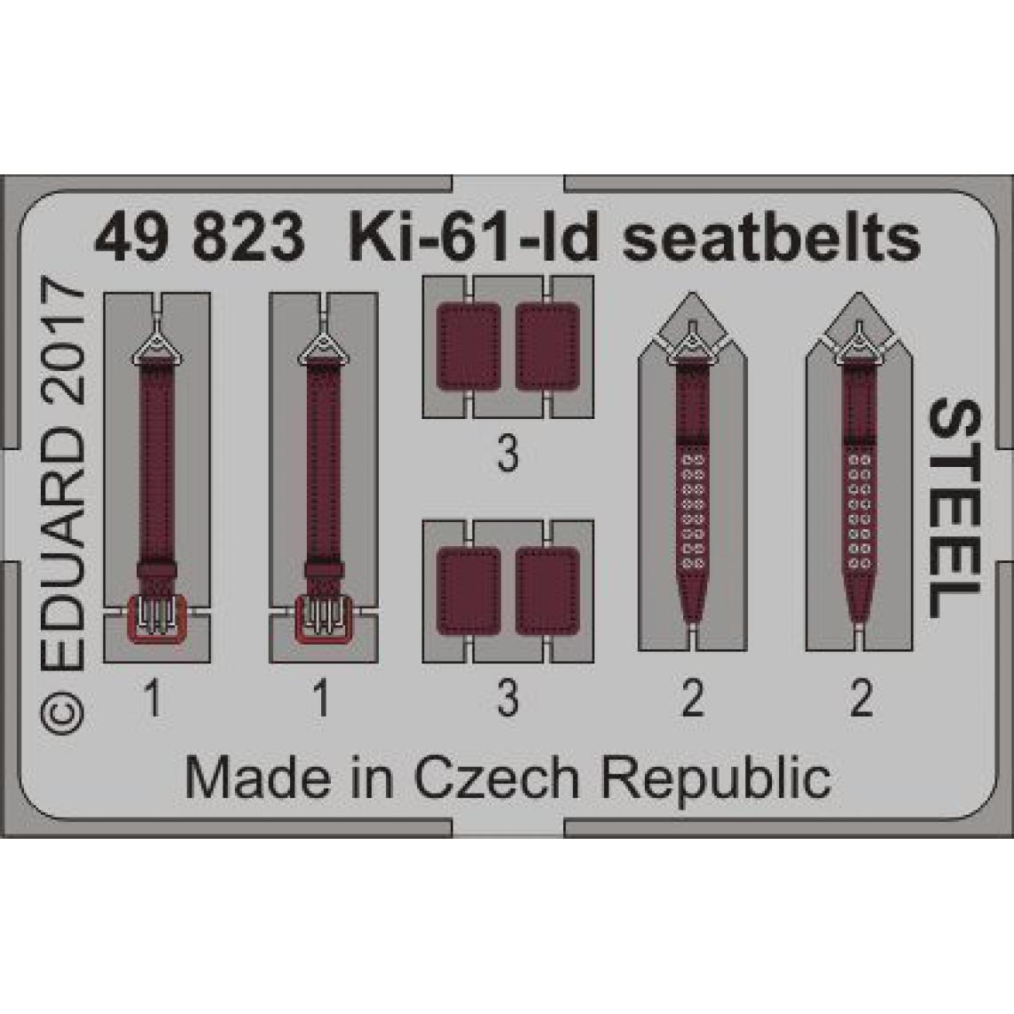Eduard - Ki-61-Id seatbelts STEEL for Tamiya - 1:48e - Eduard Accessories - Accessoires et pièces