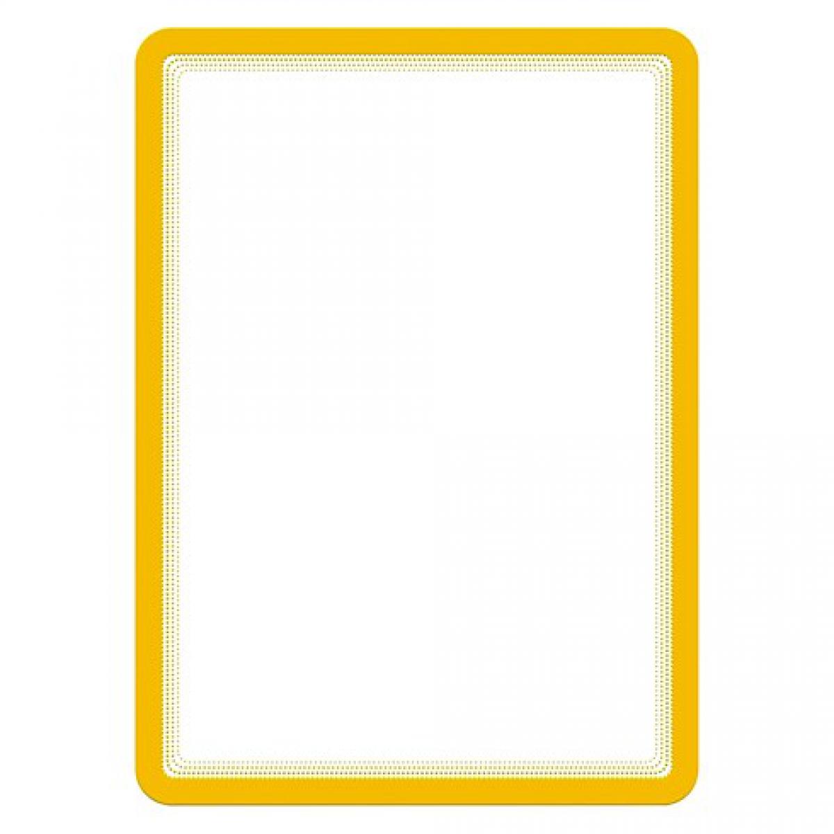 Tarifold - Pochette adhésive Magneto Tarifold jaune- Poster A4 - Lot de 2 - Accessoires Bureau