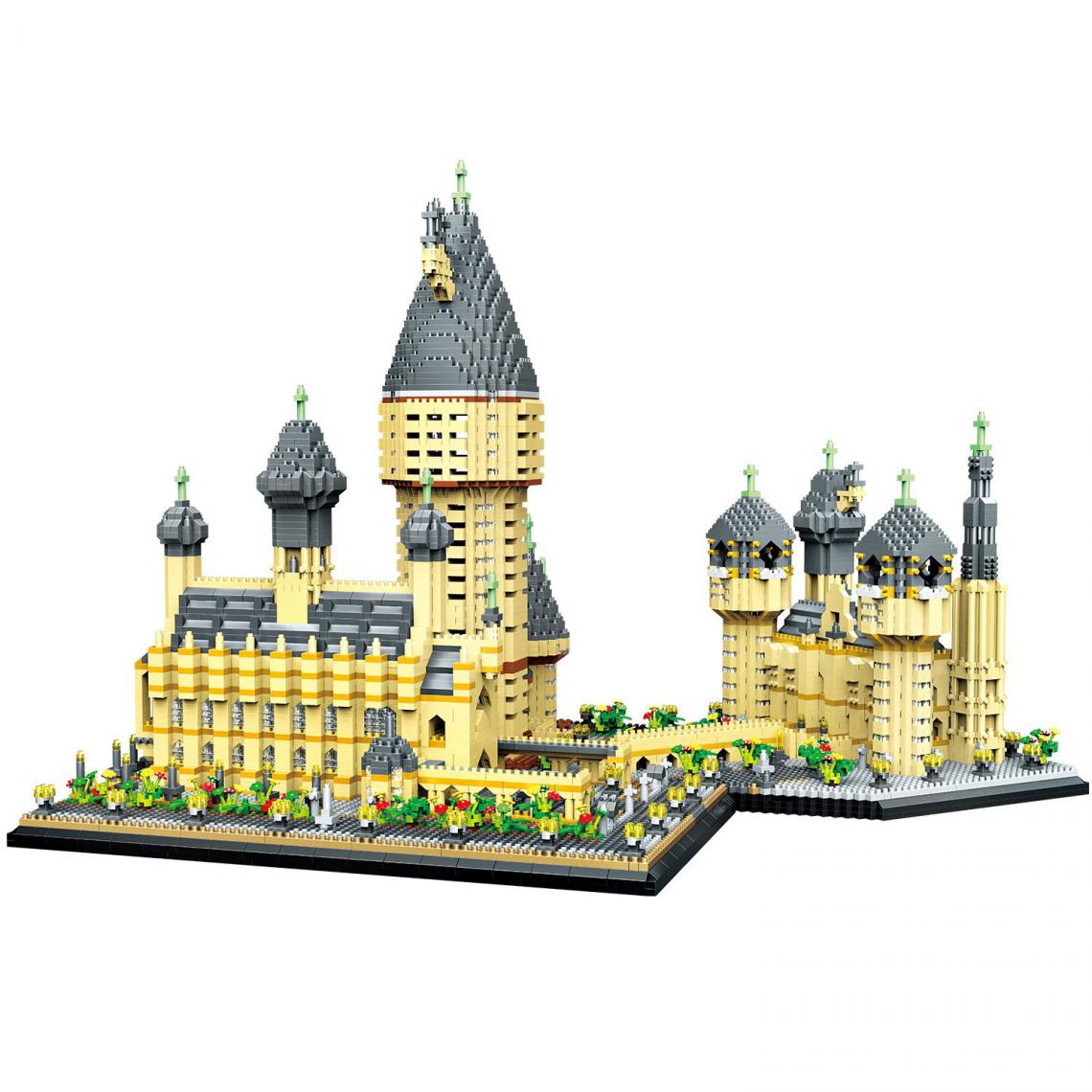 Generic - Jouet de construction Architecture urbaine Lezi Château magique 70 * 66 * 62 cm  - Gris / Jaune  - Briques et blocs