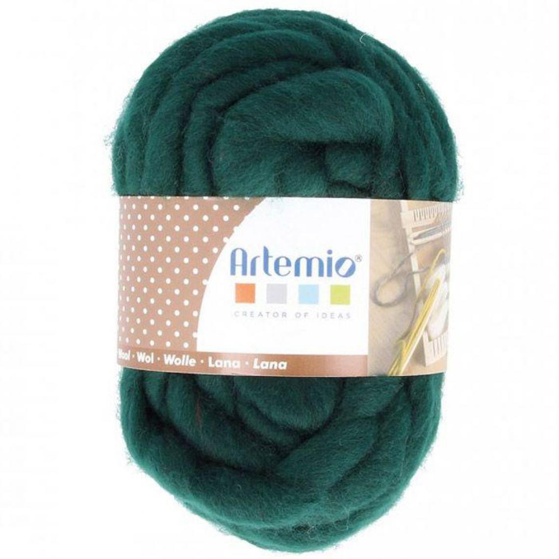 Artemio - Pelote de laine épaisse 10 m - 70 g - vert bouteille - Dessin et peinture