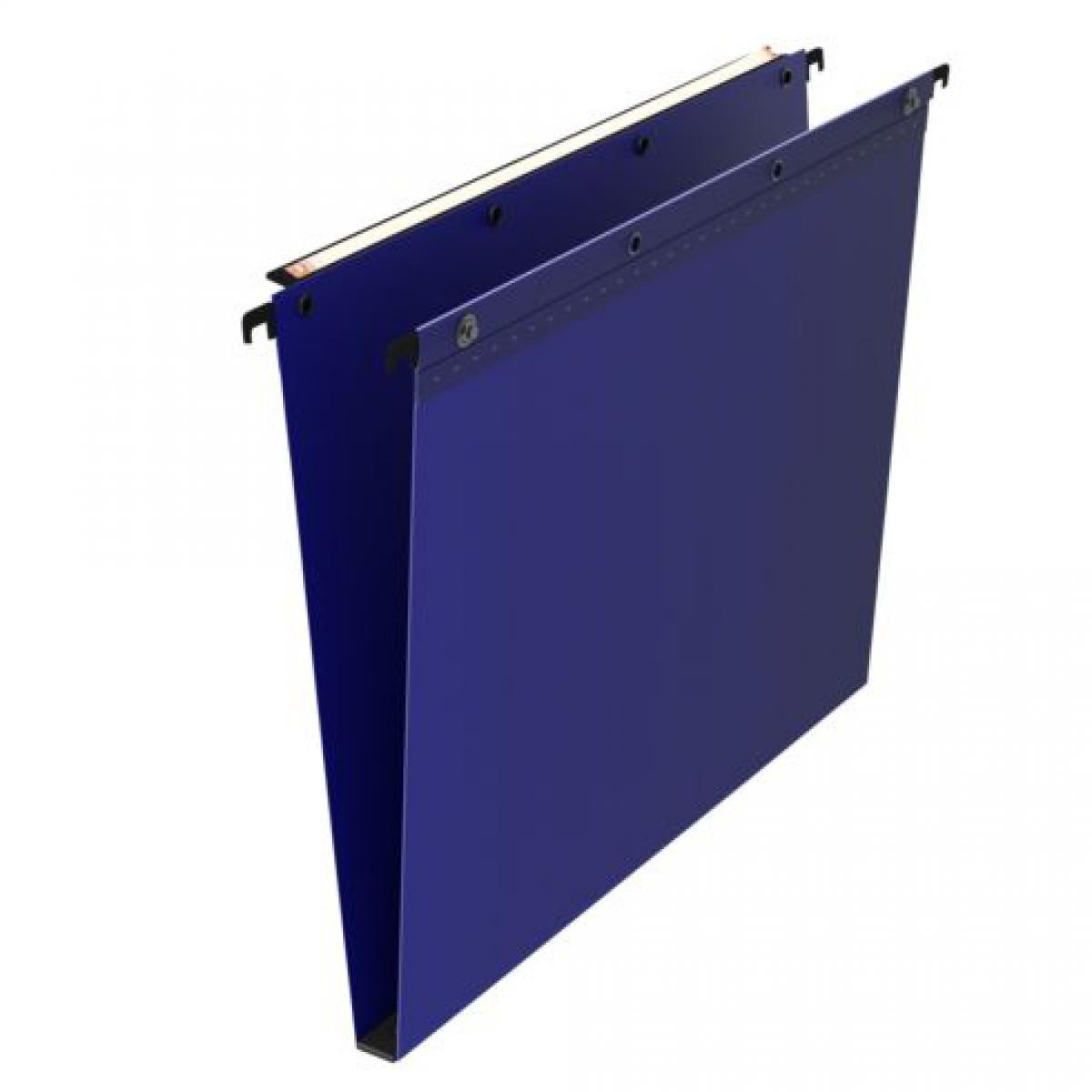 Oblique Az - Dossier suspendu plastique pression L'Oblique AZ fond 1,5 cm pour tiroir - bleu - Lot de 10 - Accessoires Bureau