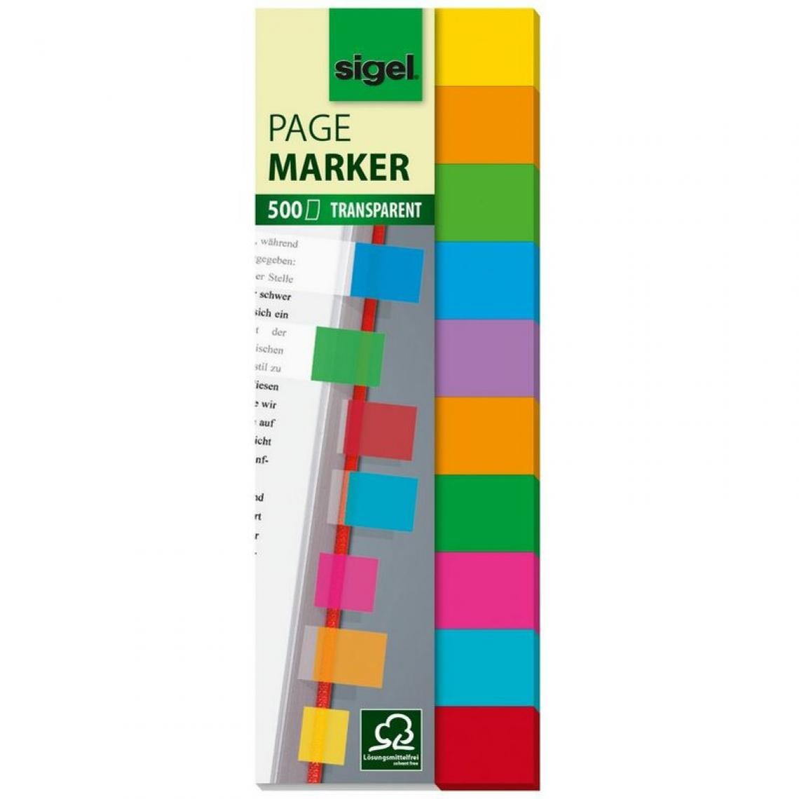 Sigel - sigel Marque-page repositionnable Film Multicolor, 44x12,5mm () - Accessoires Bureau