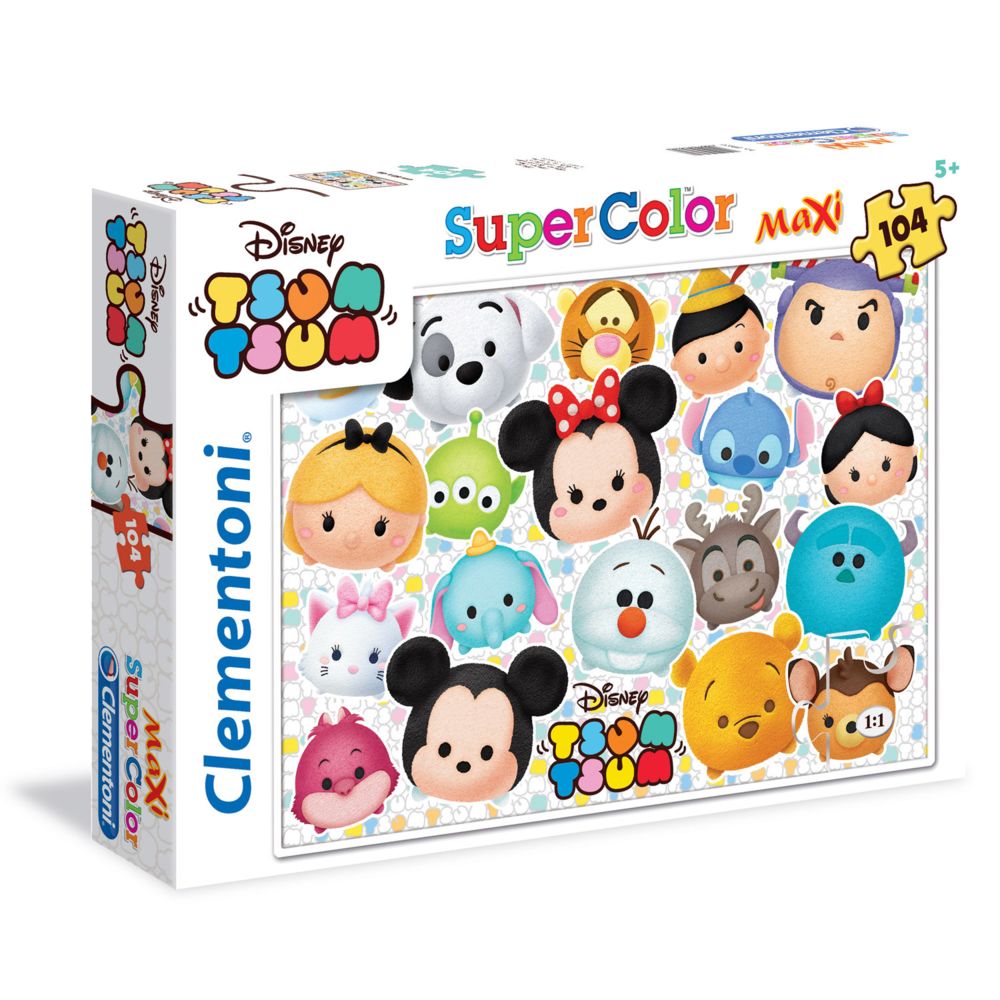 Clementoni - Puzzle 104 pièces Maxi : Disney Tsum Tsum - Animaux