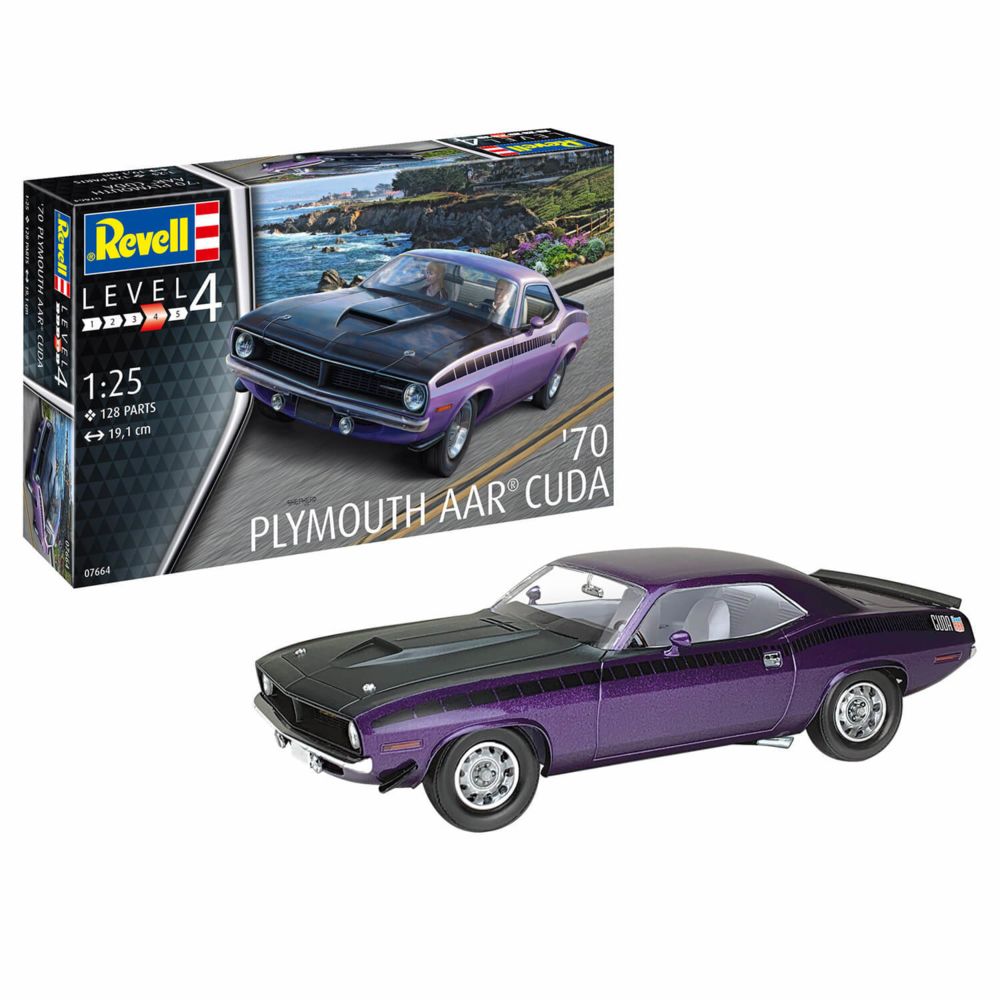 Revell - Maquette Voiture : Plymouth AAR Cuda 1970 - Voitures