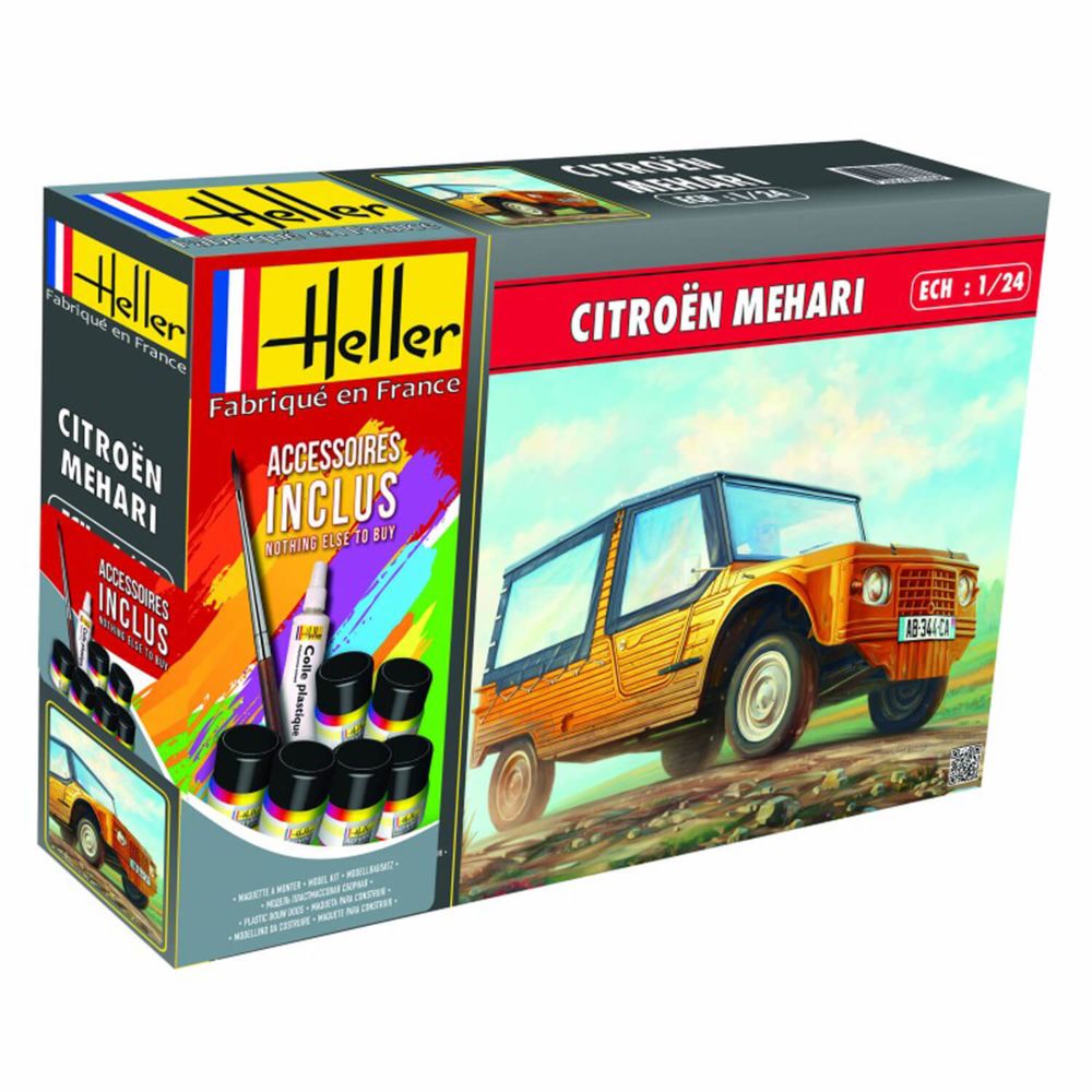 Heller - Maquette voiture : Kit : Citroën Mehari (Version 1) - Avions