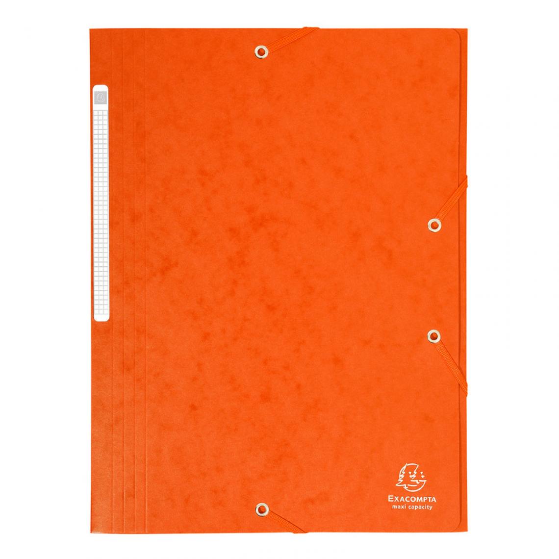 Exacompta - EXACOMPTA Chemise à élastiques Maxi Capacity, A4, orange () - Accessoires Bureau