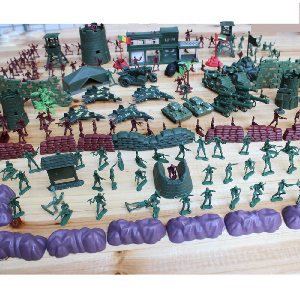 marque generique - Jouet de jeu de figurines de l'armée 4cm soldat en plastique de 500 pièces pour le modèle de scène de sable de l'armée - Films et séries