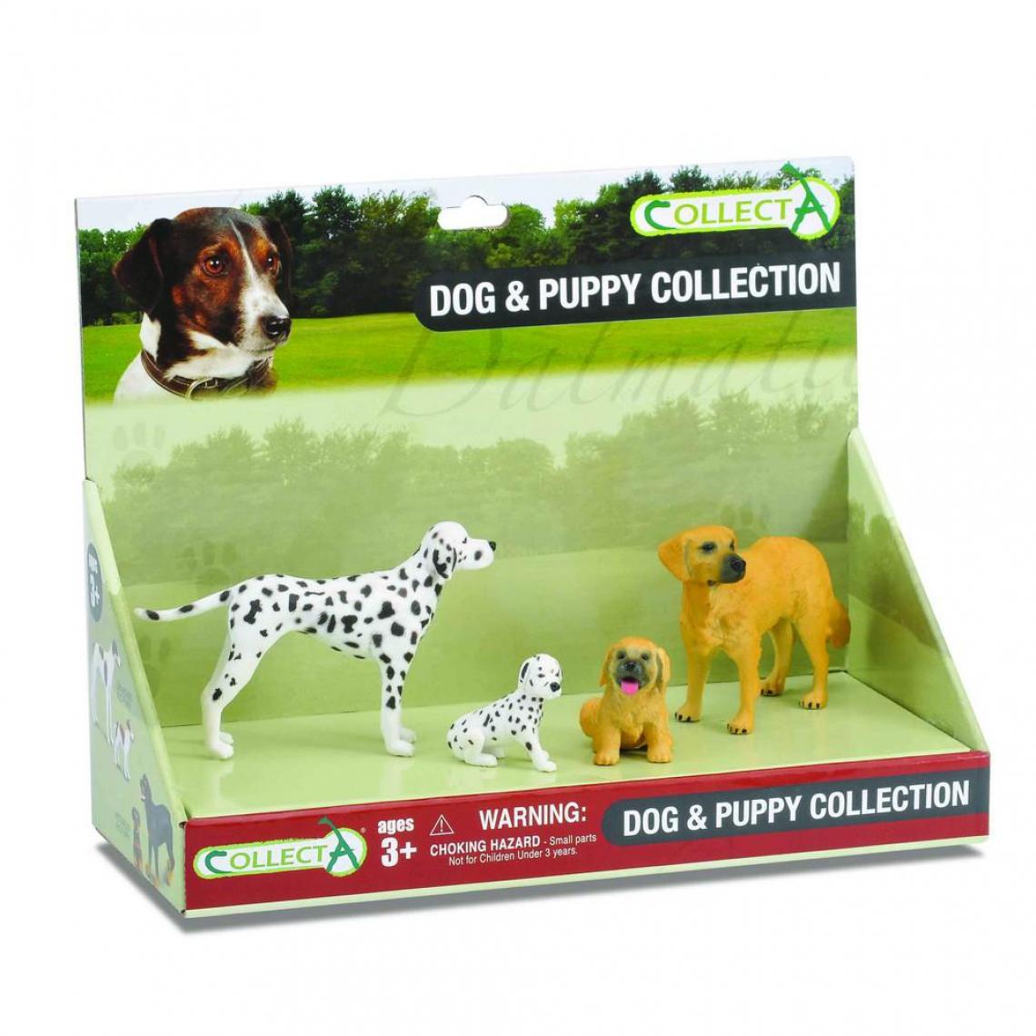 Figurines Collecta - Lot de 4 figurines : 2 chiens - Animaux