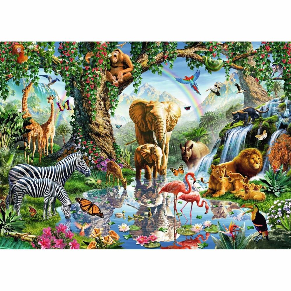 Ravensburger - Puzzle 1000 pièces : Aventures dans la jungle - Animaux