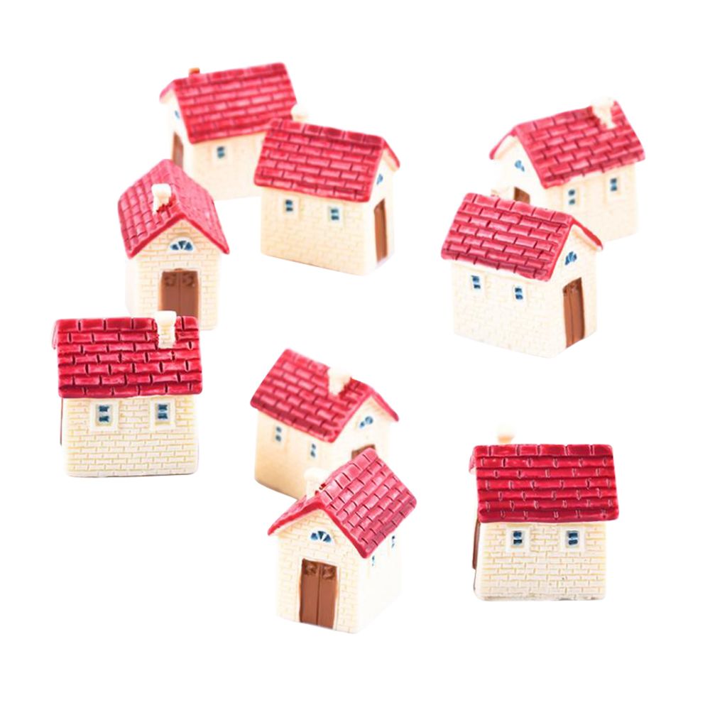 marque generique - train chemin de fer diorama maison de poupée maison miniature pour bricolage table de sable rouge - Accessoires maquettes