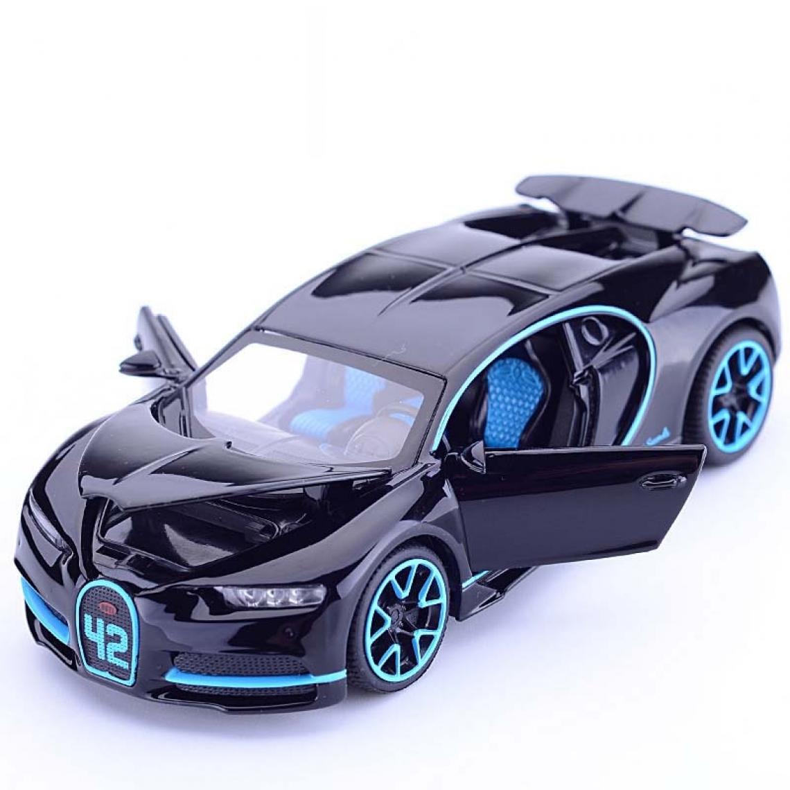 Universal - 1/32 pull back alliage sports car modèle jouet moulé sous pression simulation son et lumière super jouet de course(Le noir) - Voitures
