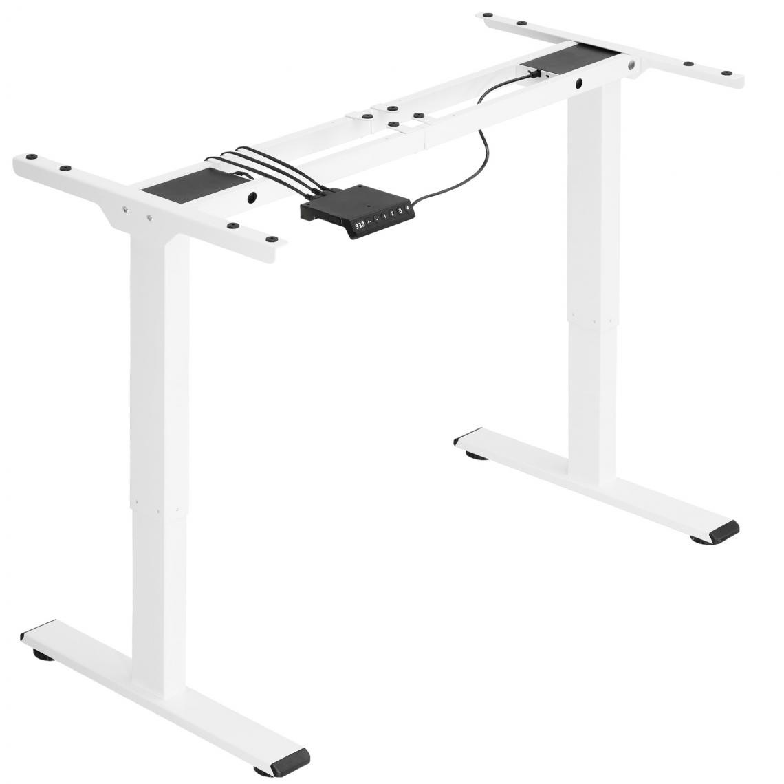 Tectake - Cadre de table Melville réglable en hauteur électriquement - blanc - Bureaux