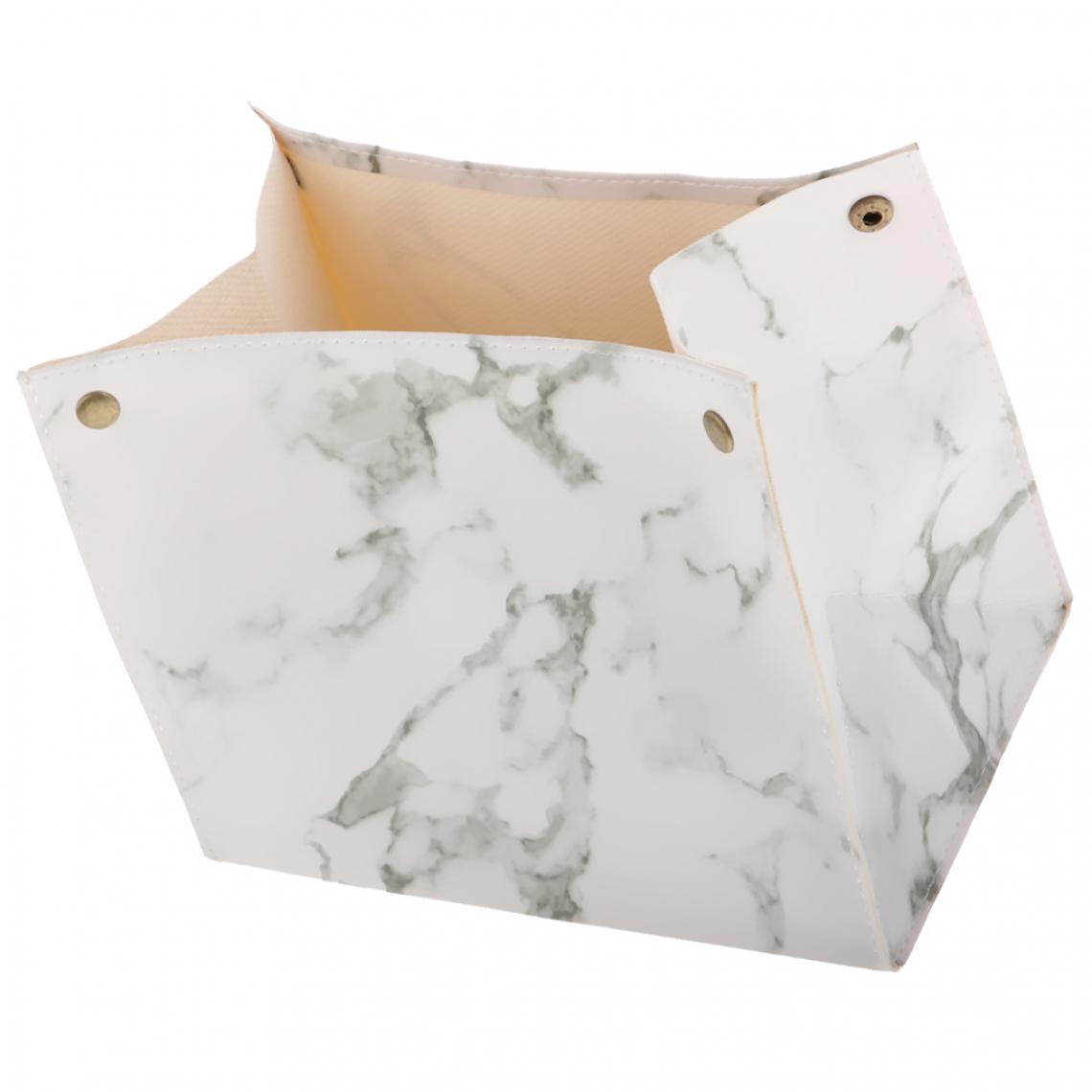 marque generique - Support de rangement en tissu PU Couverture de boîte Snap Mouchoirs en papier pour la maison - Meubles de salle de bain
