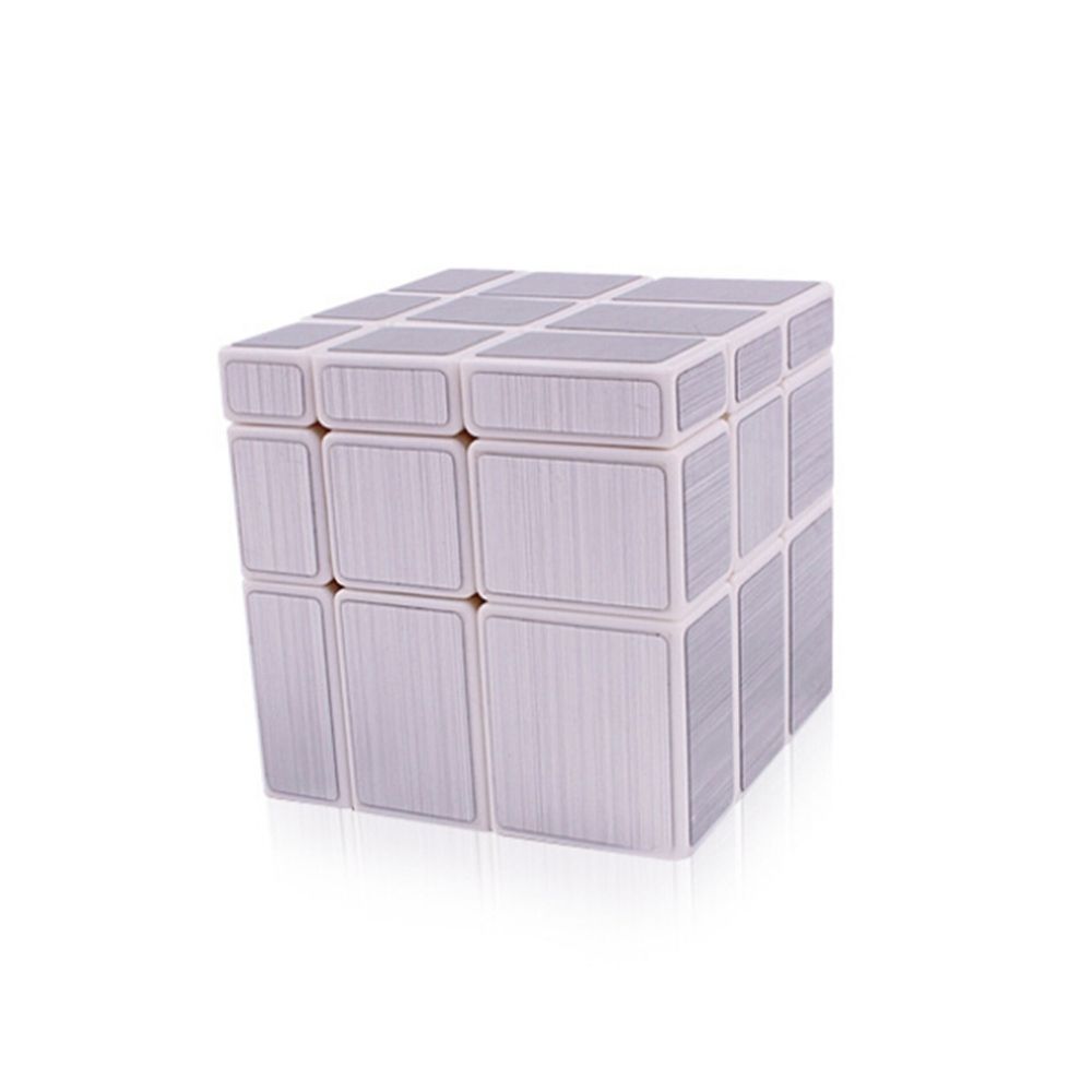 Wewoo - Cube magique argent et blanc Zhisheng Glace Licorne 3e ordre Miroir Brossé Cerveau Vitesse Puzzle Magic + - Jeux d'encastrement