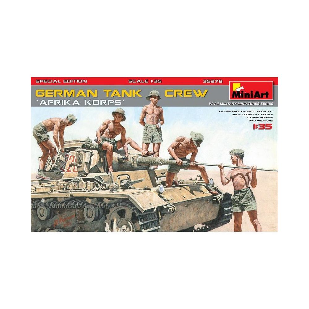 Mini Art - Figurine Mignature German Tank Crew ""afrika Korps"" Special Edition - Figurines militaires