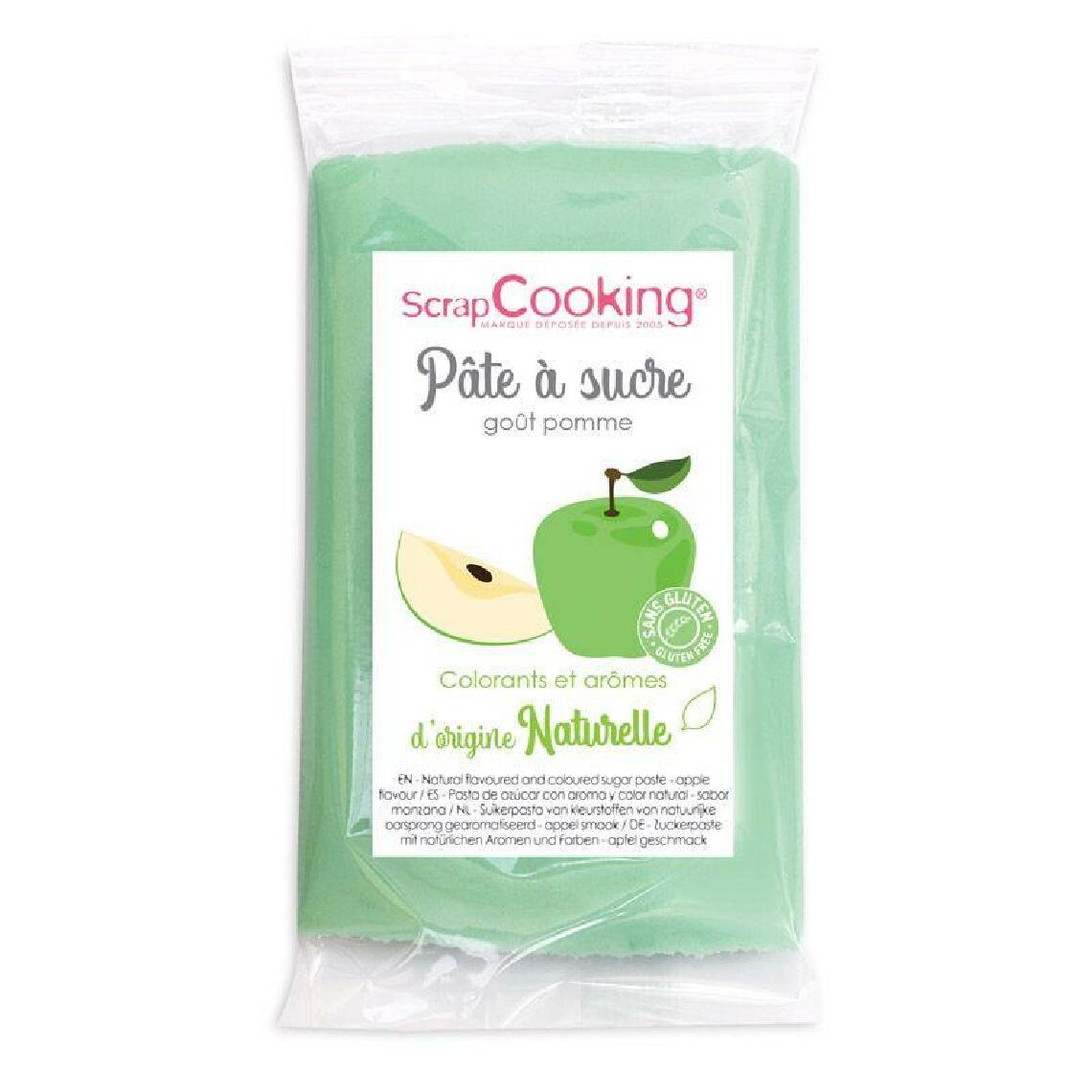 Scrapcooking - Pâte à sucre verte 250 g sans gluten - arôme pomme - Kits créatifs