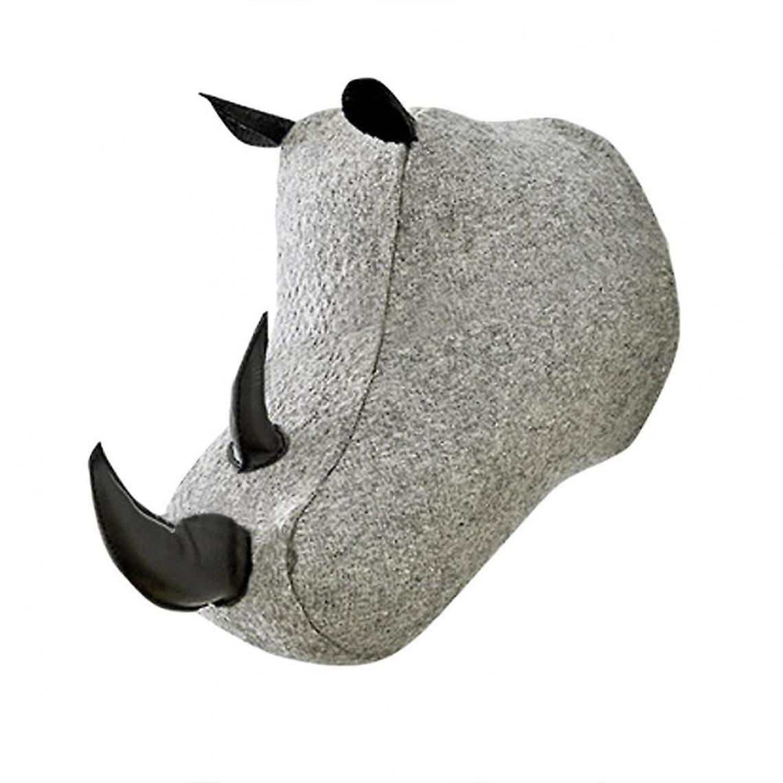 Universal - 3D Animal Head Elephant Rhinocéros Remplissage - Mur suspendu pour la crèche de la chambre bébé (B) - Doudous