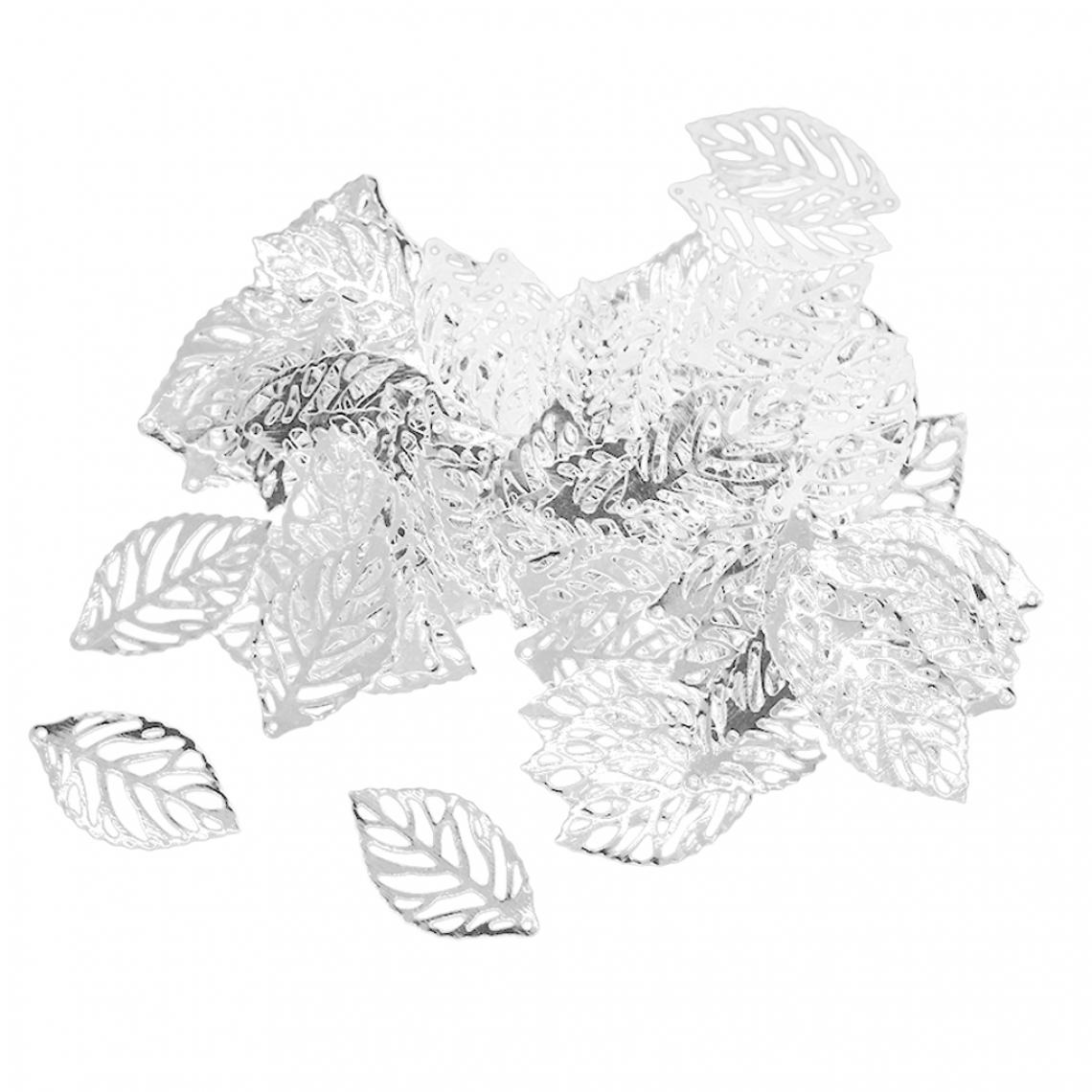 marque generique - 100 pièces de feuilles d'arbre percées breloque pendentif en cuivre - Perles