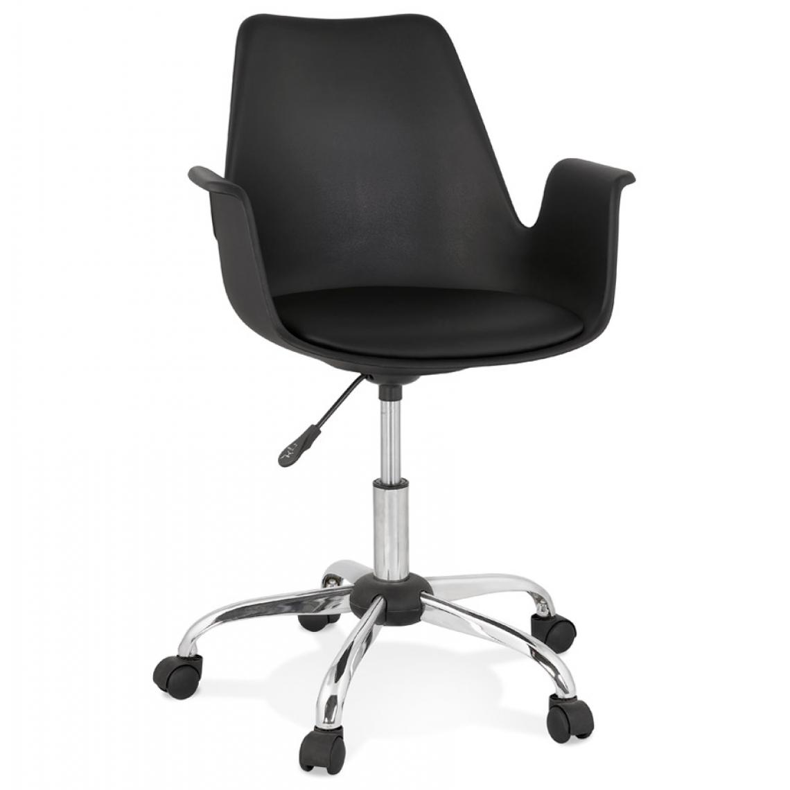 Alterego - Chaise de bureau avec accoudoirs 'TRIP' noire design - Bureaux