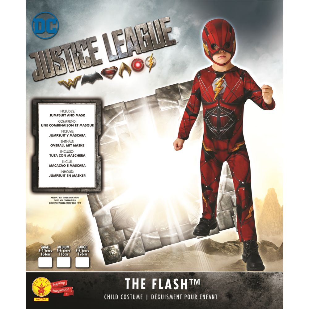 Dc Comics - La Ligue des Justiciers - Flash - Déguisement classique - Taille L - I-640261L - Films et séries