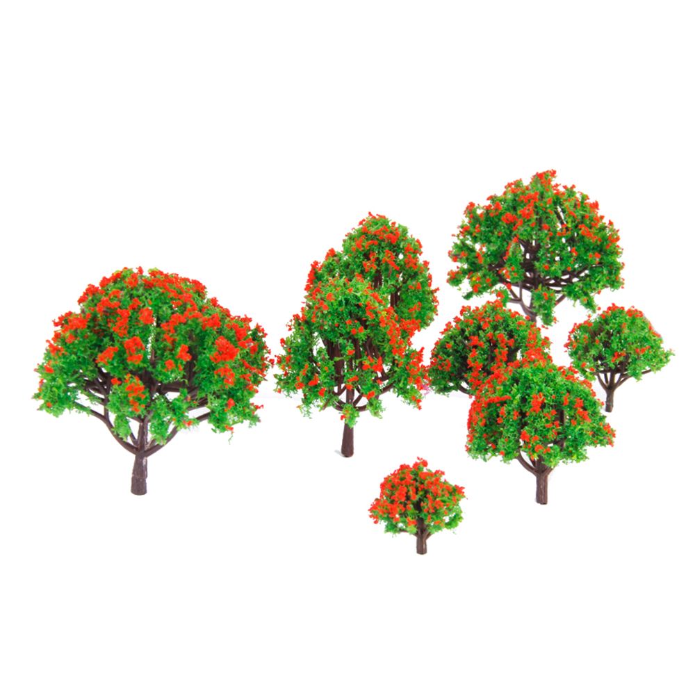 marque generique - Modèle Arbre,Railroad Scenery,Les arbres du modèle avec fleur rouge - Accessoires maquettes