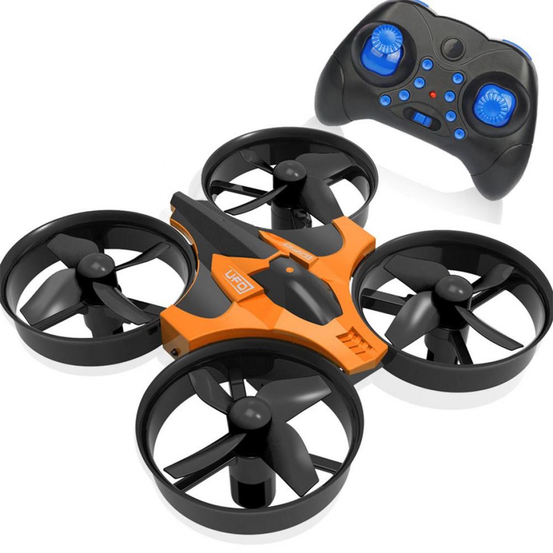 Universal - Mini drone 2.4G 4 canaux 6 axes vitesse 3D flip mode sans fil RC jouets sans mains cadeaux RTF avec télécommande E010 H8 H36 H36F | RC Helicopter(Le noir) - Drone