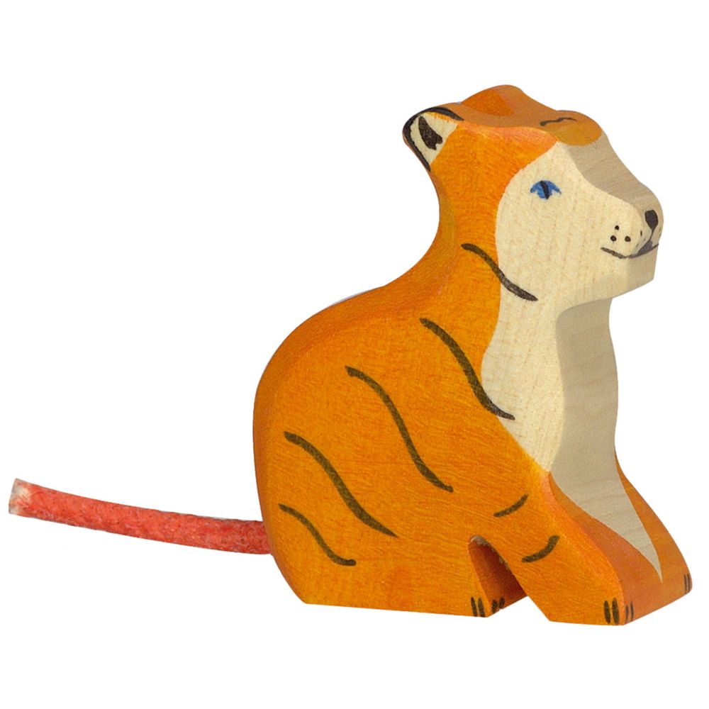 Holztiger - Figurine en bois Holztiger : Animaux de la Jungle : Tigre petit - Animaux