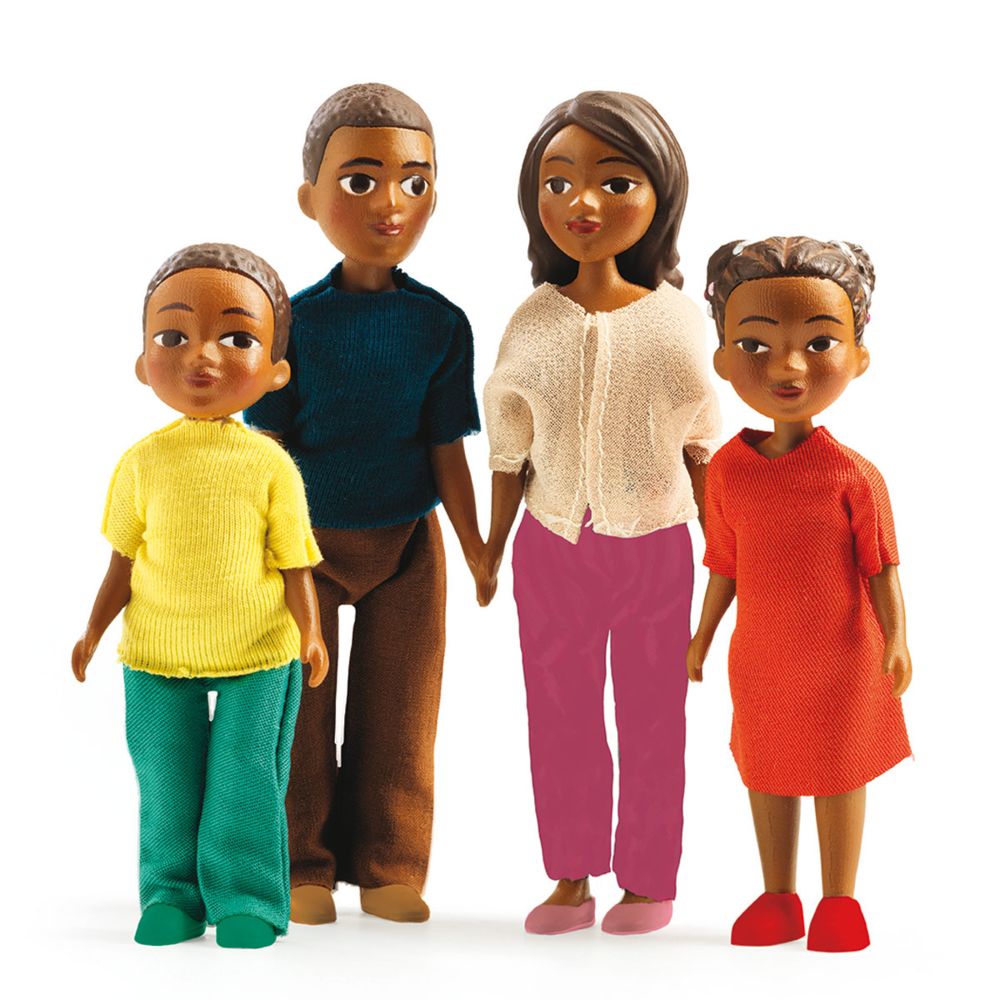 Djeco - Famille pour maisons de poupées Petit Home : Milo et Lila - Maisons de poupées