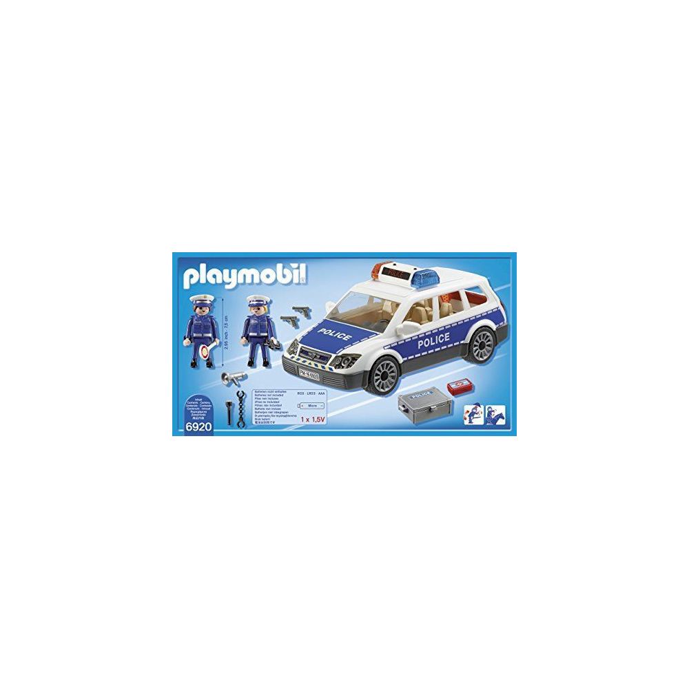 Playmobil - Playmobil - 6920 - Voiture Policier + Gyrophare - Playmobil