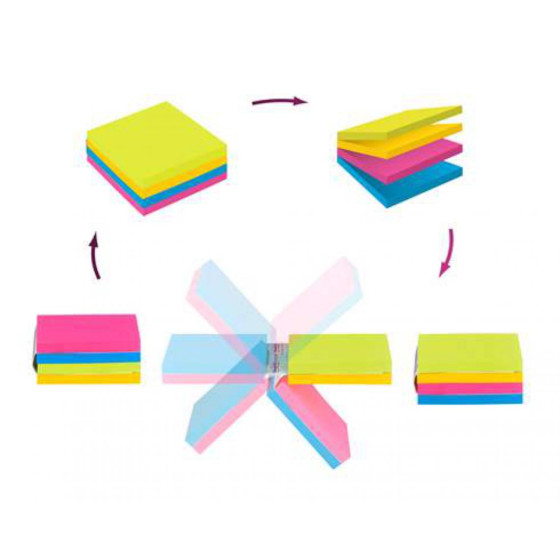 Post-It - Bloc cube repositionnable Easy Select Post-it® 76 x 76 mm - bloc de 300 feuilles - Accessoires Bureau