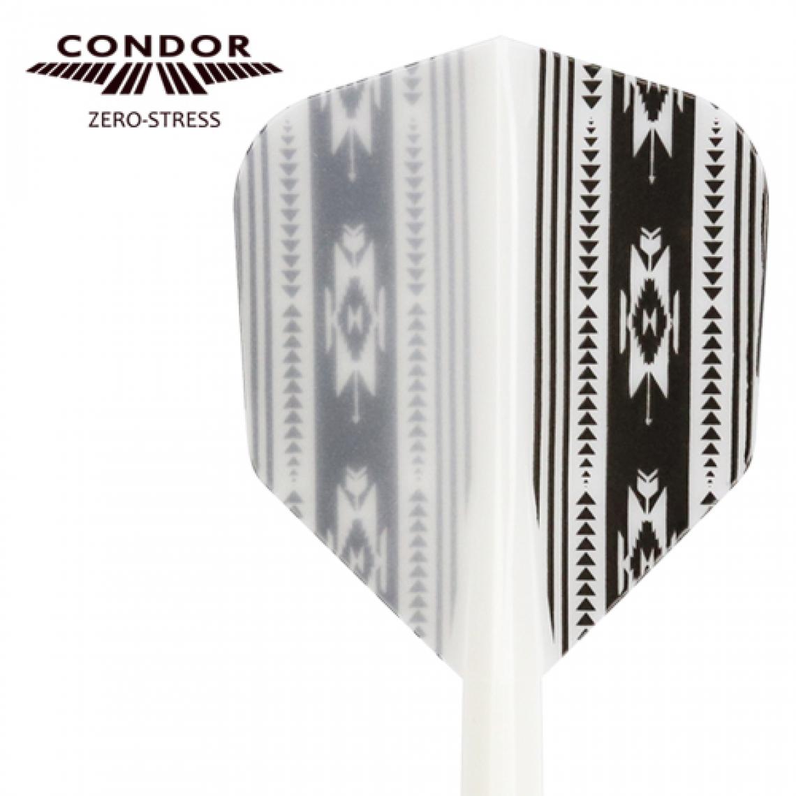 Condor - Ailettes Condor Native Americain S 21.5 mm Blanc Small - Accessoires fléchettes