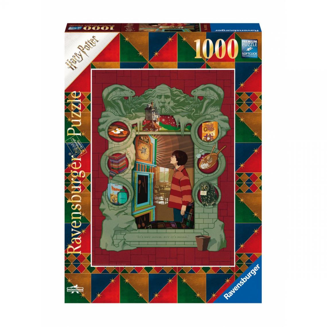 Ravensburger - Puzzle 1000 p - Harry Potter chez la famille Weasley (Collect. Harry Potter MinaLima) - Puzzles 3D