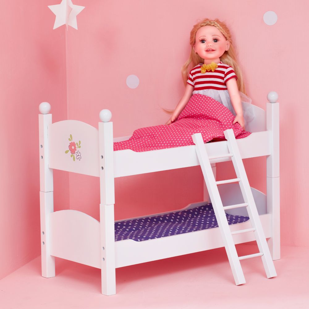 Olivia'S Little World - Lit superposé bois poupée poupon Little Princess mobiler accessoire TD-0095A - Maisons de poupées