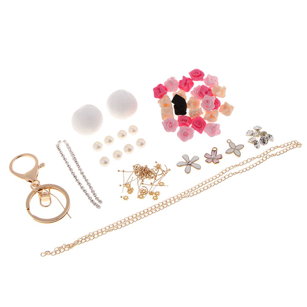 marque generique - Porte-clés Fleur Cristal DIY Bricolage 5 - Perles
