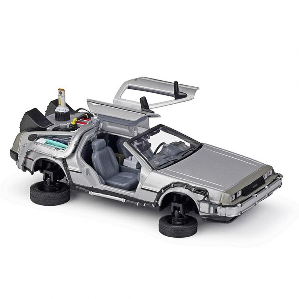 Universal - 1: 24 Retour à l'avenir Mode vol Alloy Luxury Car Moulding Pull Return Model Toy Collection | Moulding Toy Car(Argent) - Voitures