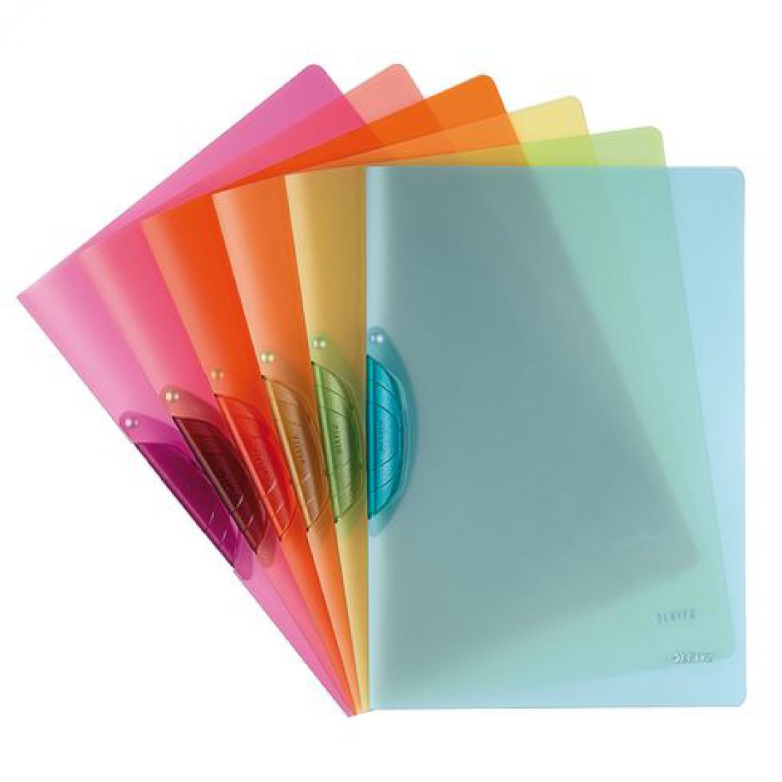 Leitz - Chemise à clip Color Clip Esselte - couleurs assorties - Lot de 6 - Accessoires Bureau
