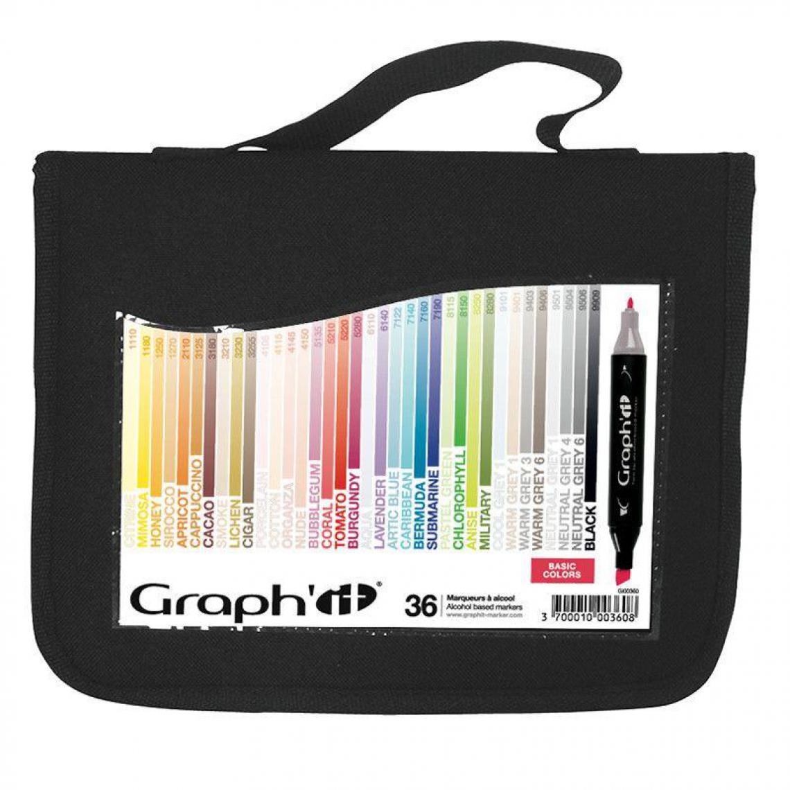 Graph It - Trousse 36 marqueurs Graph'It - Basic colors - Accessoires Bureau