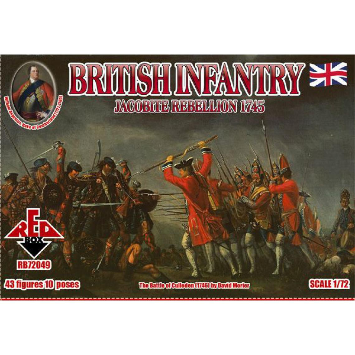 Red Box - British Infantry 1745,Jacobite Rebellion - 1:72e - Red Box - Voitures RC
