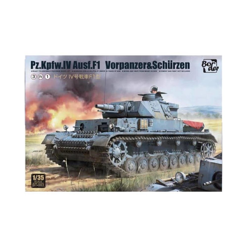 Border Model - Maquette Char Pz.kpfw.iv Ausf.f1 Vorpanzer&schürzen. (3 In 1) - Chars