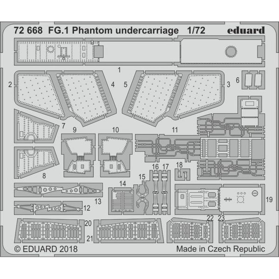 Eduard - FG.1 Phantom undercarriage for Airfix - 1:72e - Eduard Accessories - Accessoires et pièces