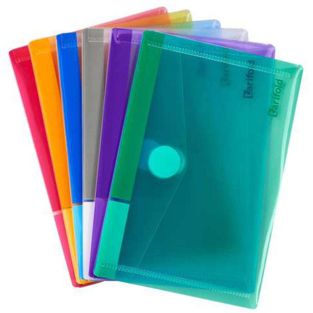 Tarifold - Chemise de présentation à scratch Tarifold 16,5 x 10,9 cm couleurs assorties - Paquet de 6 - Accessoires Bureau