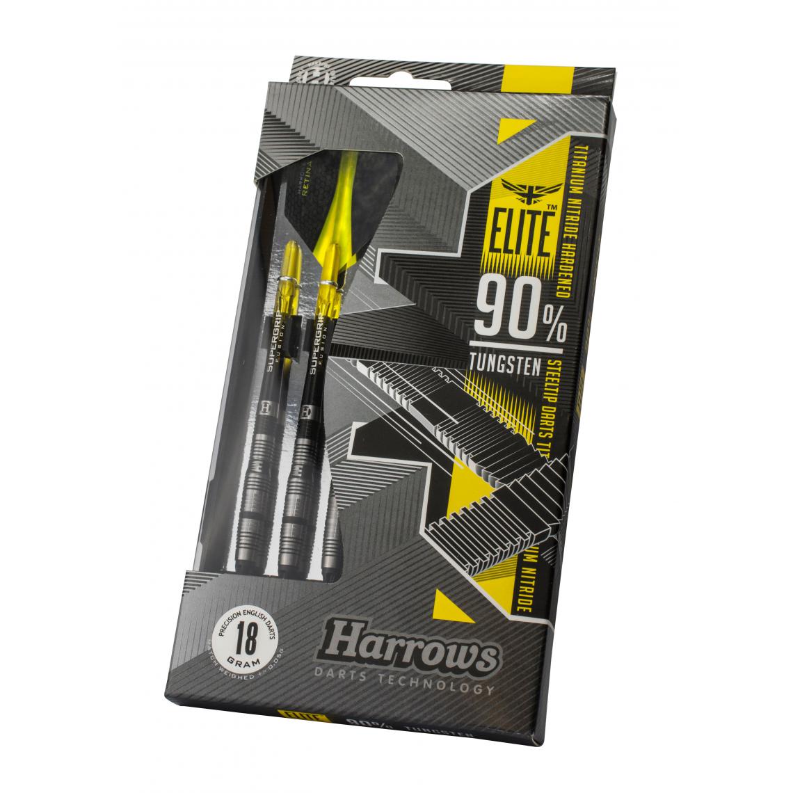 Harrows - Fléchettes HARROWS Elite*** 18GR 90% Tungstène pointe nylon - Fléchettes