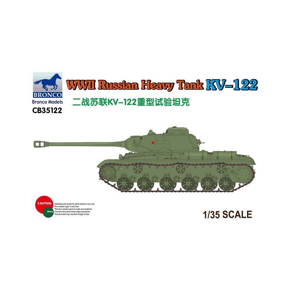 Bronco Models - Maquette Char Wwii Russian Heavy Tank Kv-122 - Chars
