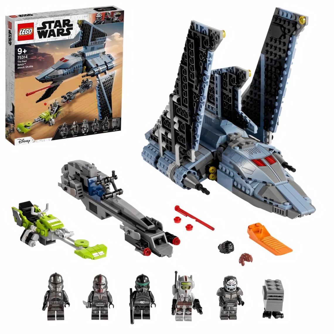 Lego - LEGO 75314 Star Wars La Navette d'Attaque du Bad Batch, Jouet pour Enfants de 9 ans et Plus avec 5 Figurines LEGO Star Wars - Briques et blocs