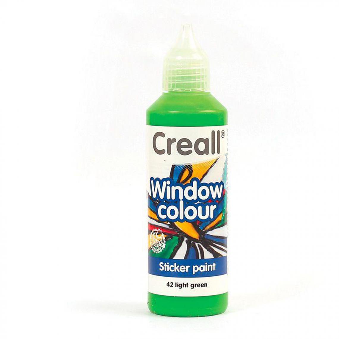 Graines Creatives - Peinture repositionnable pour vitres Creall Glass 80 ml - vert clair - Dessin et peinture